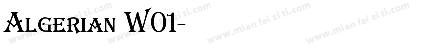 Algerian W01字体转换